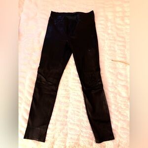 Hudson Black Leather Skinny jeans